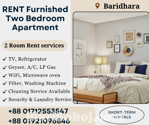 A 2-Bed Furnished Apartments for Rent In Baridhara